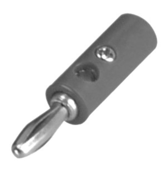 Picture of PLUG BANANA 4mm BLK RND SCR-TY