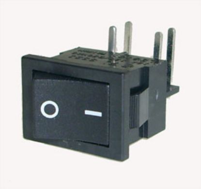 Picture of ROCKER SWITCH MINI DPST 15x21mm R/A PCB