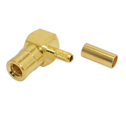 Picture of SMB-SOCKET R/A CRIMP RG174, GOLD