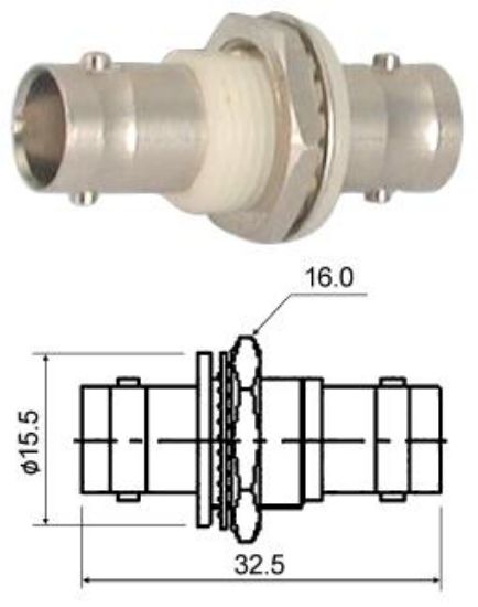Picture of ADAPTER BNC-SOCKET TO BNC-SOCKET BULKHEAD