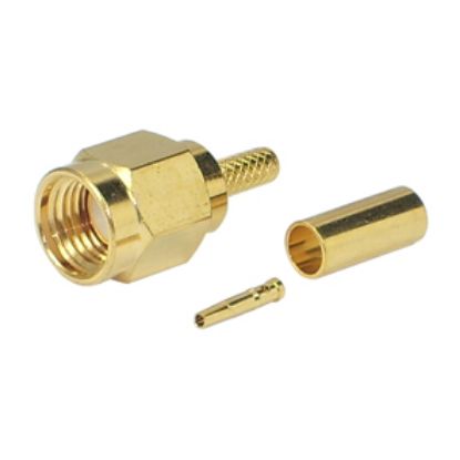 Picture of SMA-PLUG(REVERSE) CRIMP RG174, GOLD
