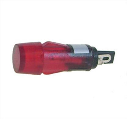 Picture of LAMP NEON 220VAC RED    W/RES D=7.5mm