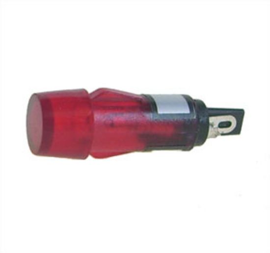 Picture of LAMP NEON 220VAC RED    W/RES D=7.5mm