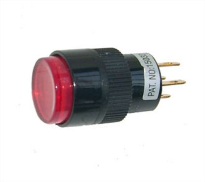 Picture of PUSH SWITCH LATCH 15mm ILL RED