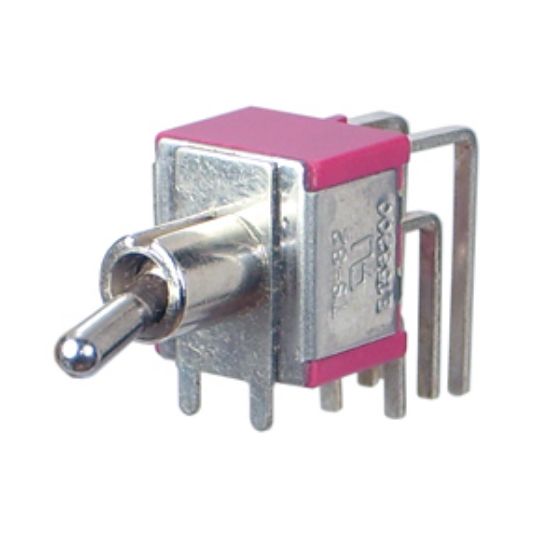 Picture of MINI TOGGLE SWITCH DPDT ON-ON R/A PCB