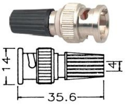 Picture of ADAPTER BANANA-SOCKET TO BNC-PLUG BLACK