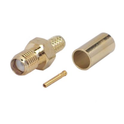 Picture of SMA-SOCKET CRIMP RG58U 5mm GOLD PLATED