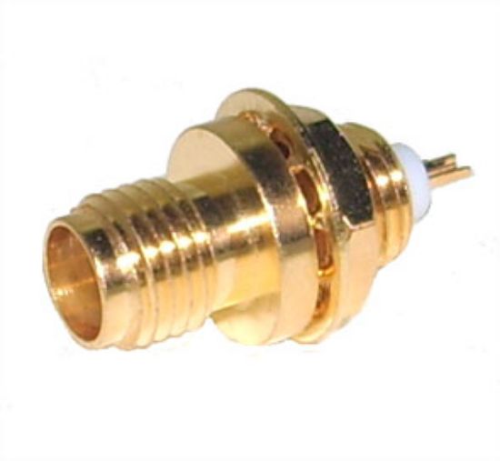 Picture of SMA-SOCKET BULKHEAD 8mm, GOLD