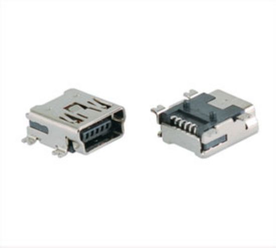 Picture of MINI USB SOCKET R/A SMD TYPE-B 5P - 500P/REEL