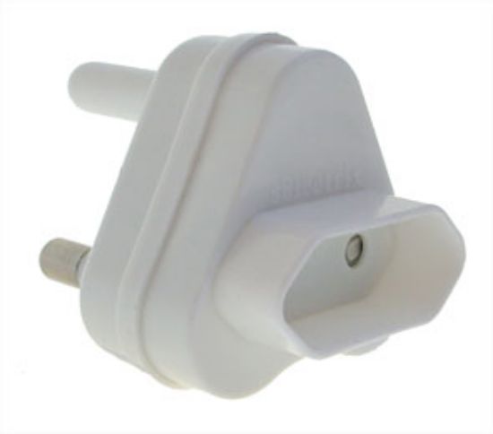 Picture of 2-PIN EUROMATE ADAPTOR PLUG   3 PIN SA PLUG TO 2 PIN 5A