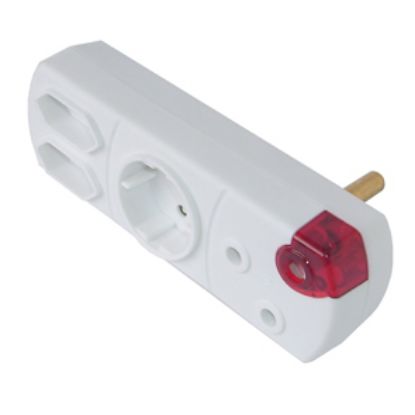 Picture of ADAP M/PLUG 1x3P 2x2P 1xSCHUCK