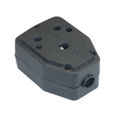 Picture of JANUS COUPLER DOUBLE SOCKET 15A/16A RUBBER BK