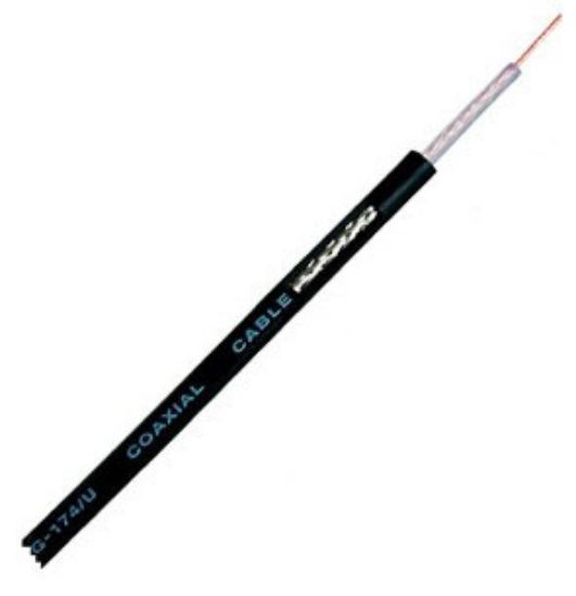 Picture of COAXIAL CABLE RG179 SOLID O=3 BLACK  100