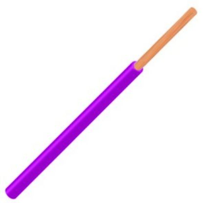 Picture of WIRE SOLID 0.34 1.6mm PURPLE - 250mm PCS