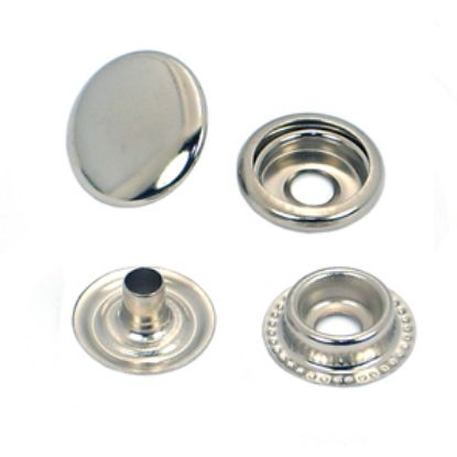 Picture of PRESS STUD 15mm 4-PCS SET MALE & FEMALE