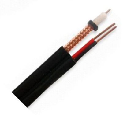 Picture of COAXIAL+POWER CABLE  6MM SOLID+POWER BLACK RG59-100M/R