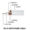 Picture of COAXIAL+POWER CABLE  6MM SOLID+POWER BLACK RG59-100M/R