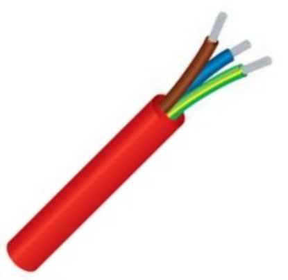 Picture of CABTYRE CABLE SILICONE 3C 0.75 REDBROWN