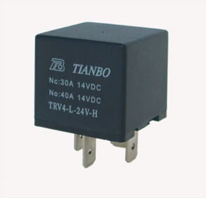 Picture of RELAY SPST 40A 24VDC RECT 4PLU