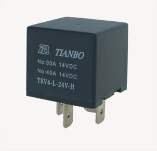 Picture of RELAY SPST 40A 24VDC RECT 4PLU