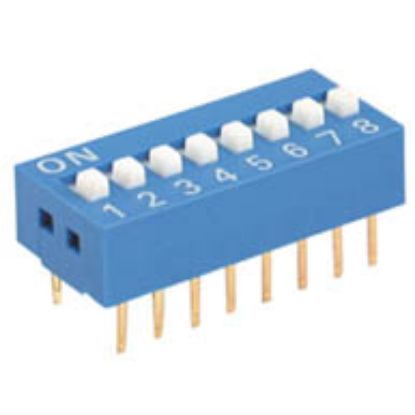 Picture of DIP SWITCH STD 9POLE 100mA 7.62mm BLUE