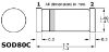 Picture of SCHOTTKY DIODE SMD SOD80C 30V 0A2