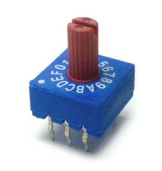 Picture of ROTARY DIP SWITCH 16W C/CODE SHAFT