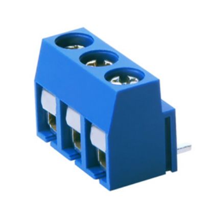 Picture of TERMINAL BLOCK R/A 3W P=5.0 BLUE PCB