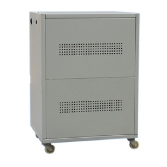 Picture of STEEL BATTERY CABINET 4x100A 460x470x680mm on WHEELS