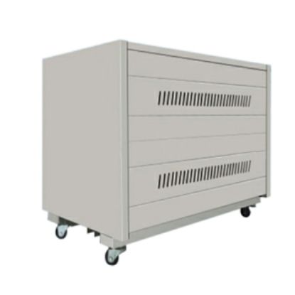 Picture of STEEL BATTERY CABINET 8x100A 78x45x68 WHEELS