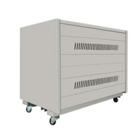 Picture of STEEL BATTERY CABINET 8x100A 78x45x68 WHEELS