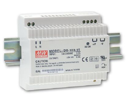 Picture of POWER SUPPLY D/R I=220 O=24V  4A2 100W