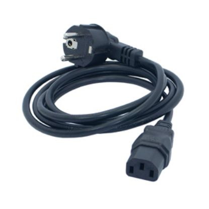 Picture of C13 SOCKET - SCHUKO R/A PLUG-IEC - 1.8M BLACK