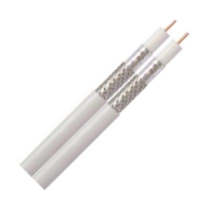 Picture of DUAL TV CABLE COAX SOLID WHITE 75 OHM