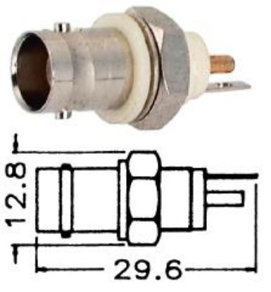 Picture of SOCKET BNC SOLDER B/HEAD INSUL