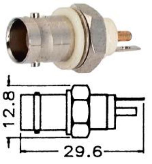Picture of SOCKET BNC SOLDER B/HEAD INSUL