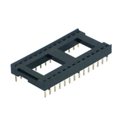 Picture of IC SOCKET DIL 0.6 D-LEAF 28W GOLD PLATED
