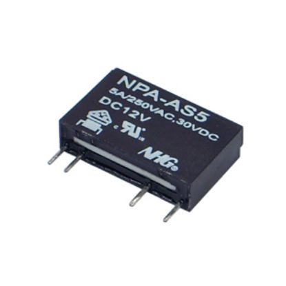 Picture of RELAY PCB-MOUNT SPST 5A 12V SIL 20x6x13