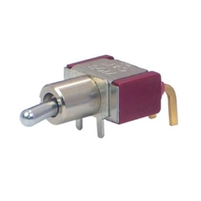 Picture of MINI TOGGLE SWITCH SPDT ON-MOM R/A PCB