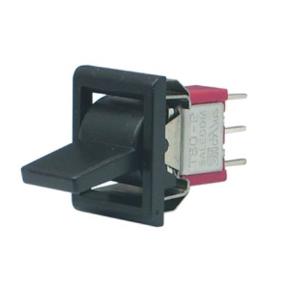 Picture of ROCKER SWITCH SPDT ON-ON (PADDLE) PCB BLK