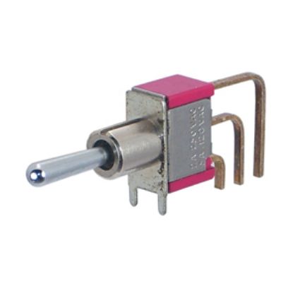 Picture of MINI TOGGLE SWITCH SPDT R/A (ON)-OFF-(ON) PCB
