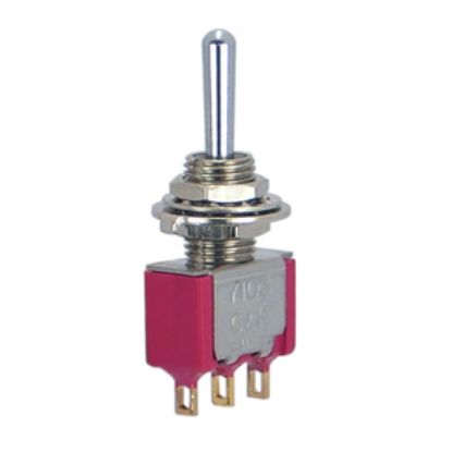 Picture of MINI TOGGLE SWITCH SPDT ON-OFF-ON SOL RED