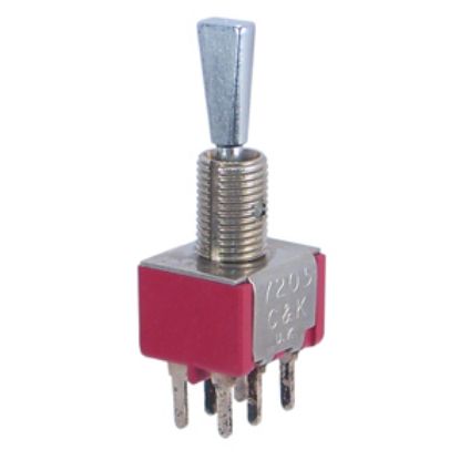 Picture of MINI TOOGLE SWITCH DPDT MOM-MOM PCB