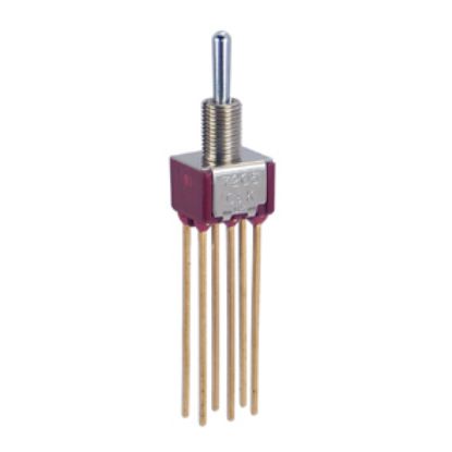 Picture of MINI TOGGLE SWITCH DPDT (ON)-OFF-(ON) W/WRA