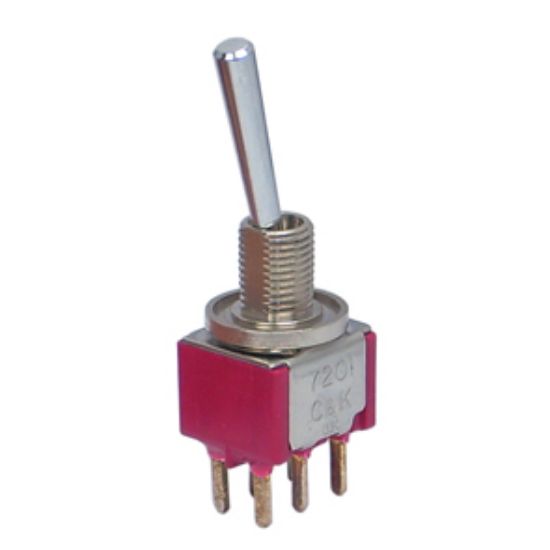 Picture of MINI TOGGLE SWITCH DPDT ON-ON PCB