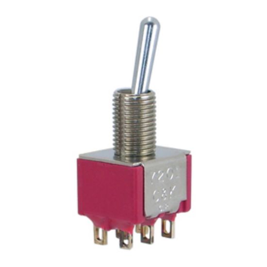 Picture of MINI TOOGLE SWITCH DPDT ON-ON SOL