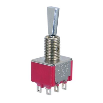 Picture of MINI TOGGLE SWITCH DPDT (ON)-ON, MOM SOL