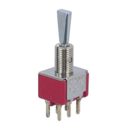 Picture of MINI TOGGLE SWITCH DPDT ON-MOM PCB