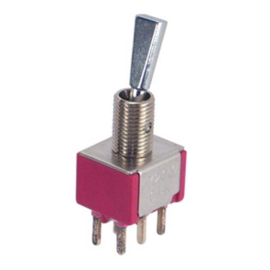 Picture of MINI TOOGLE SWITCH DPDT ON-OFF-ON PCB
