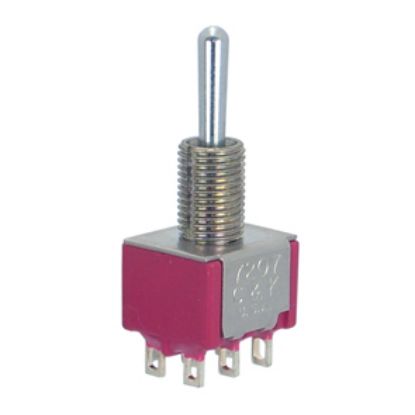 Picture of MINI TOGGLE SWITCH DPDT ON-MOM SOL